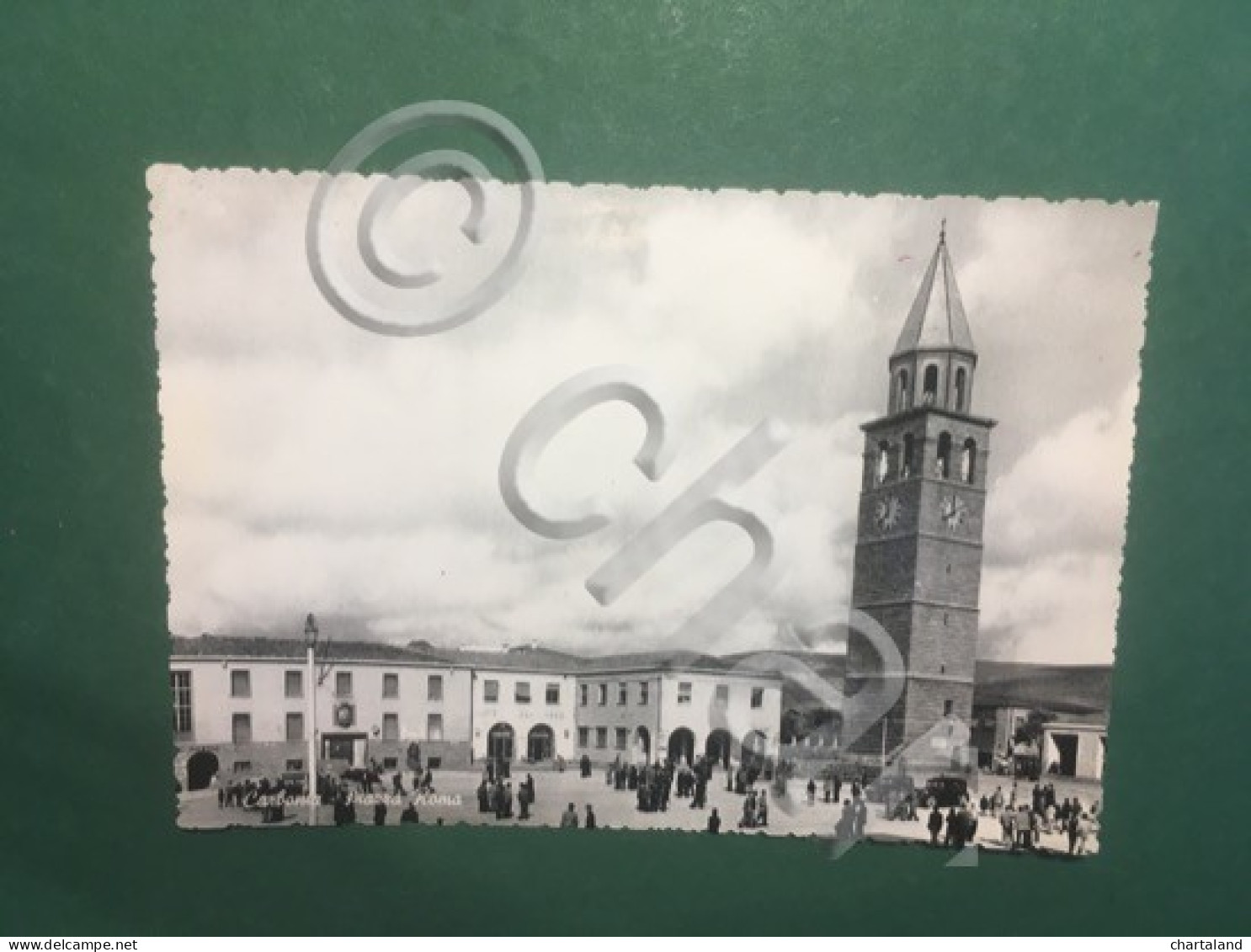 Cartolina Carbonia - Piazza Roma - 1960 ca.