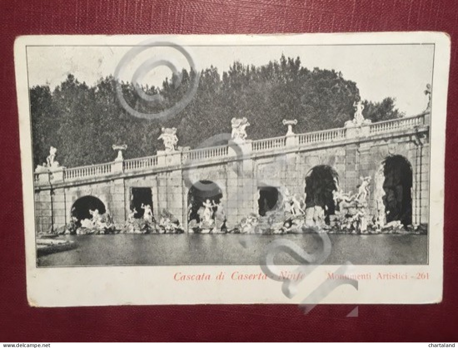 Cartolina Cascata di Caserta - Ninfe - Monumenti Artistici - 1917