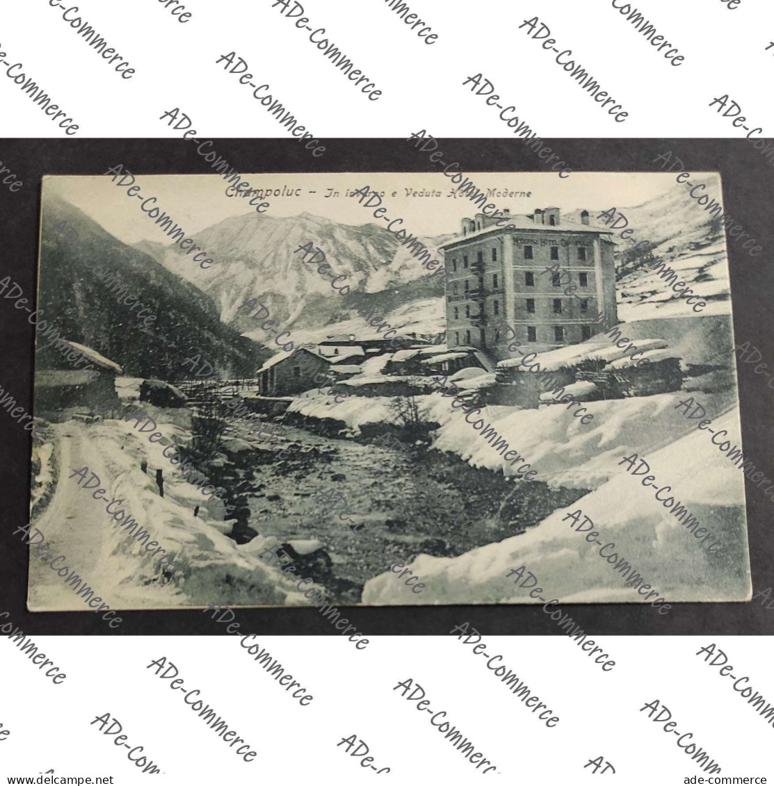 Cartolina Champoluc - In Inverno e Veduta Hotel Moderne