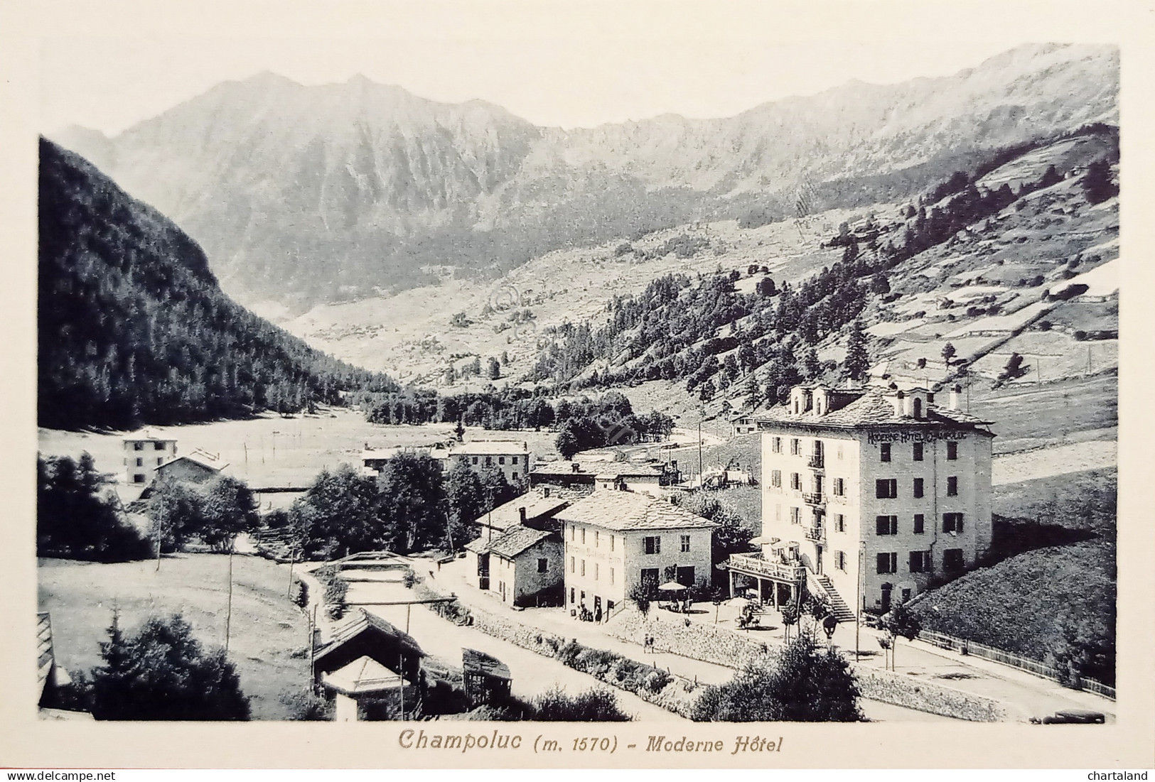 Cartolina - Champoluc - Moderne Hotel - 1920 ca.