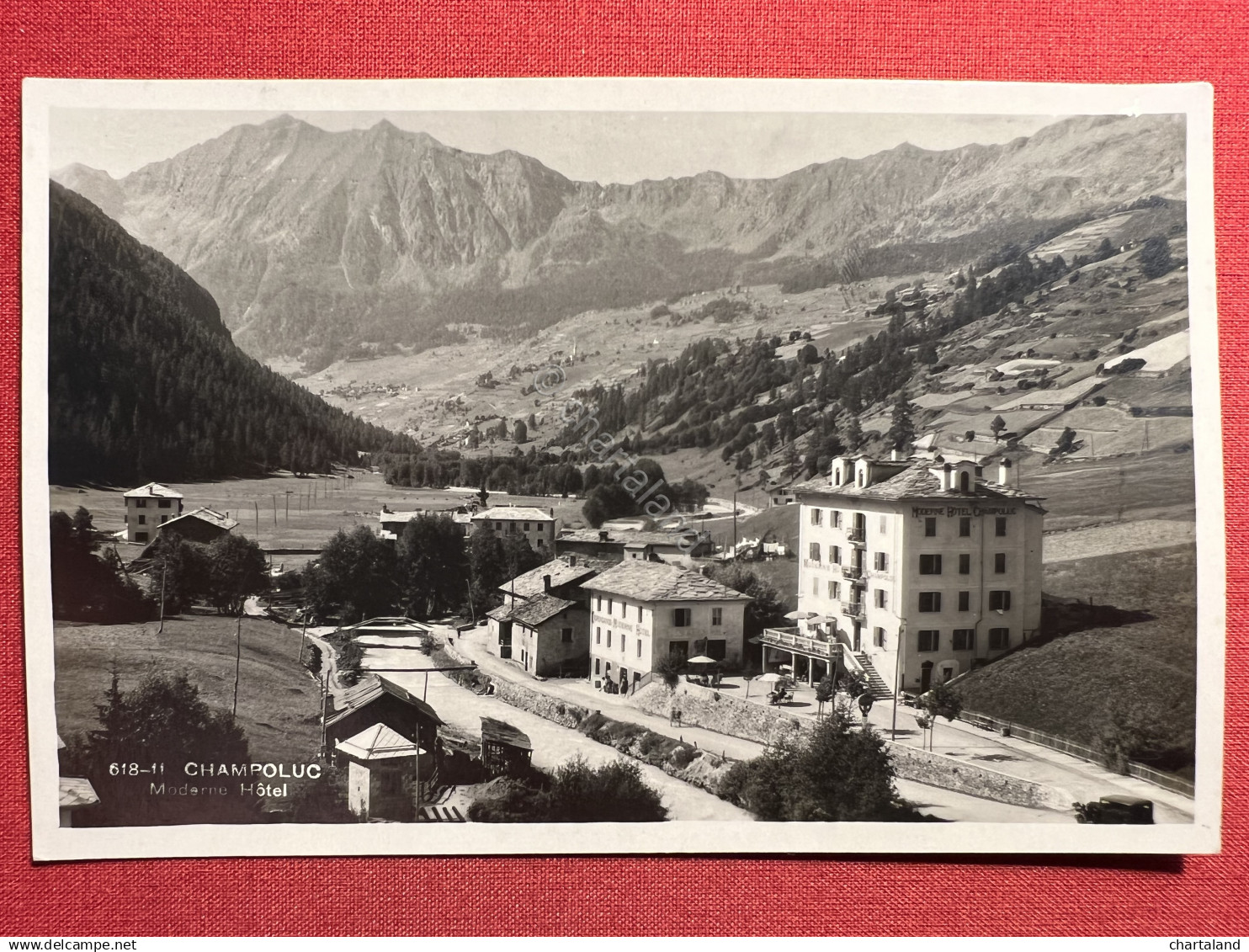 Cartolina - Champoluc - Moderne Hotel - 1945 ca.