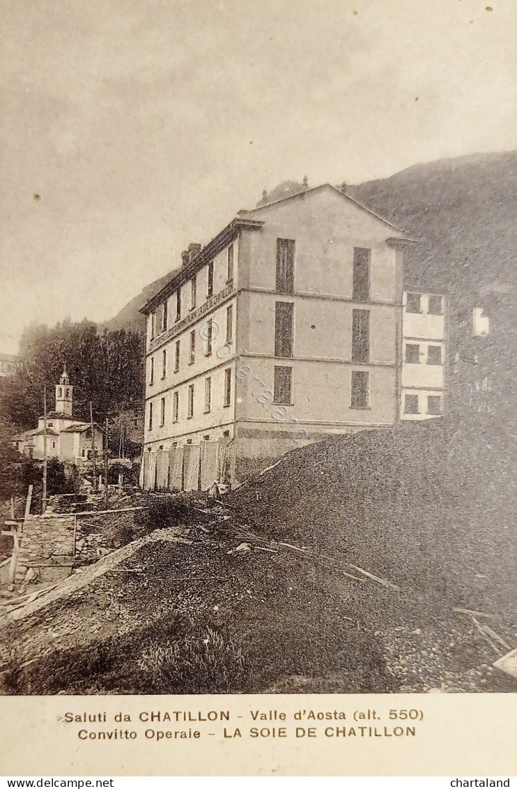 Cartolina - Chatillon - Convitto Operaie - La Soie de Chatillon - 1926