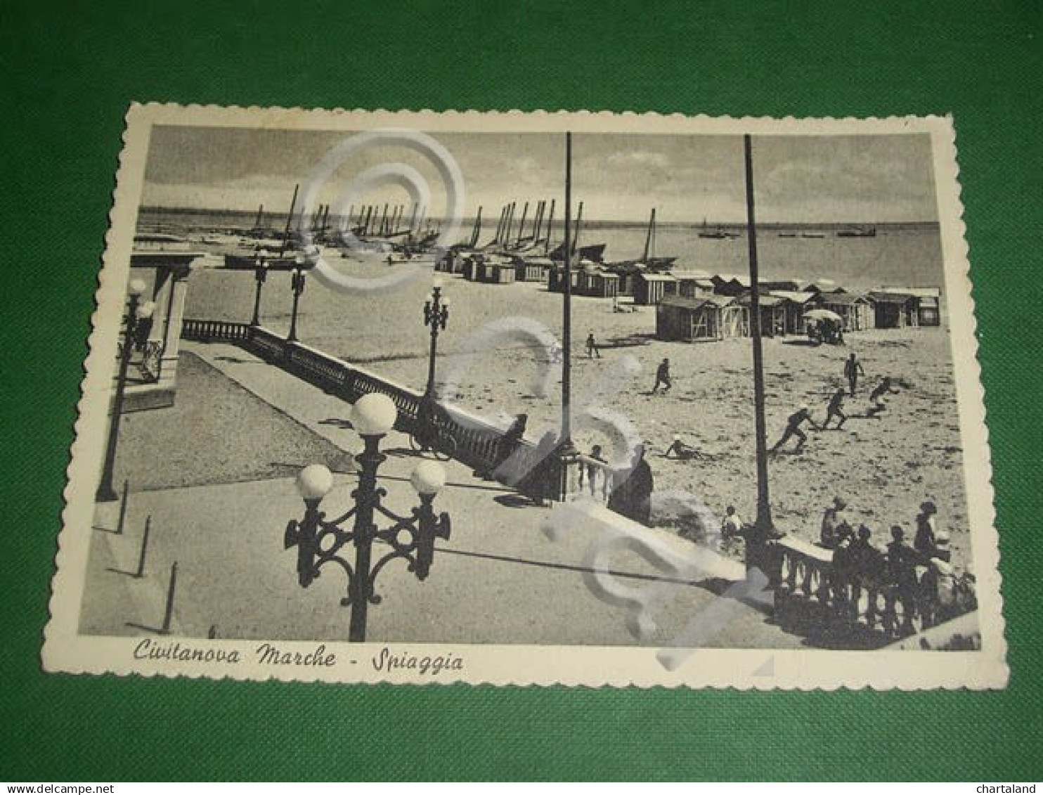 Cartolina Civitanova Marche - Spiaggia 1942