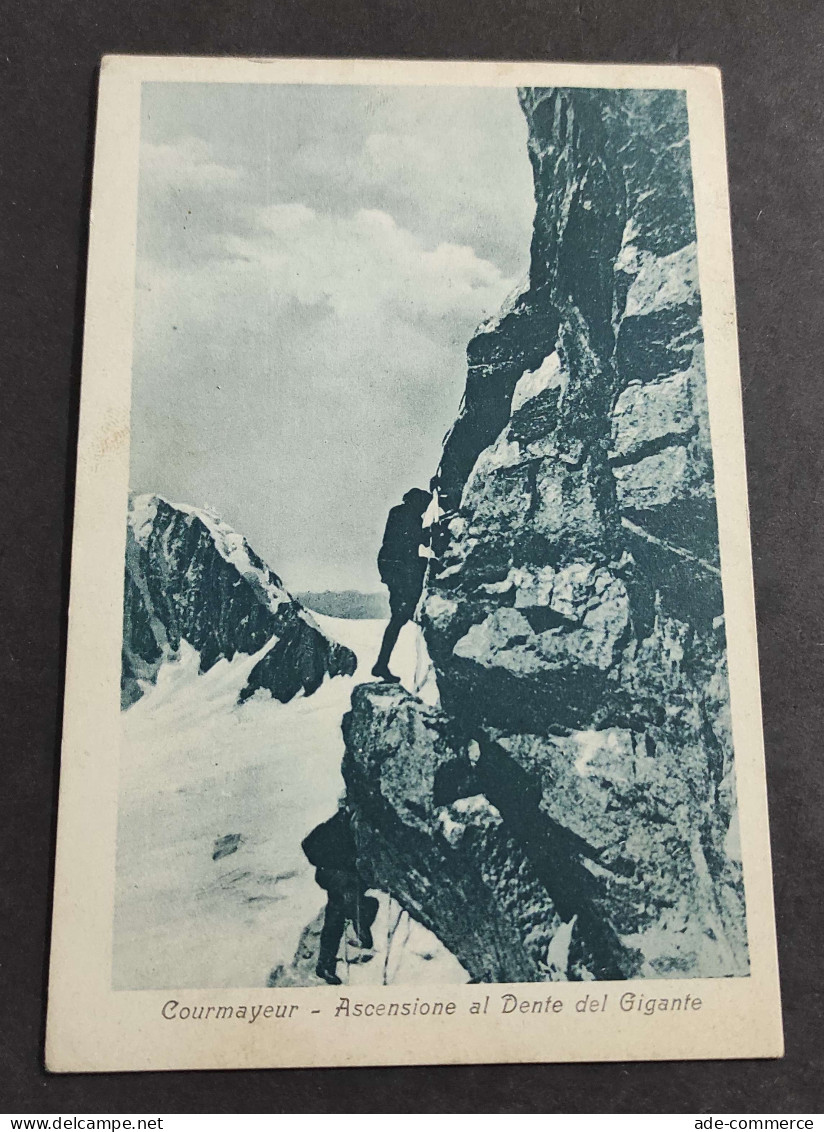 Cartolina Courmayeur - Ascensione al Dente del Gigante