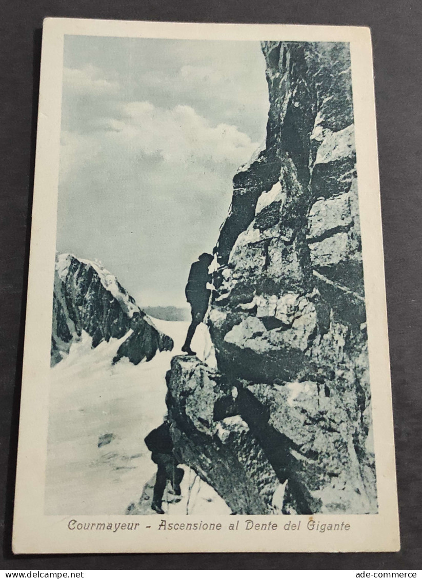 Cartolina Courmayeur - Ascensione al Dente del Gigante