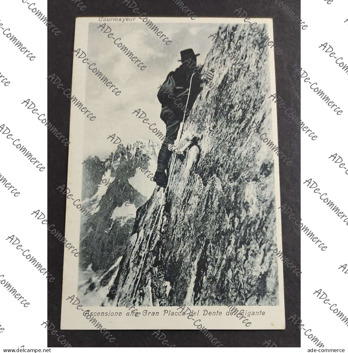 Cartolina Courmayeur - Ascensione alla Gran Placca del dente del Gigante