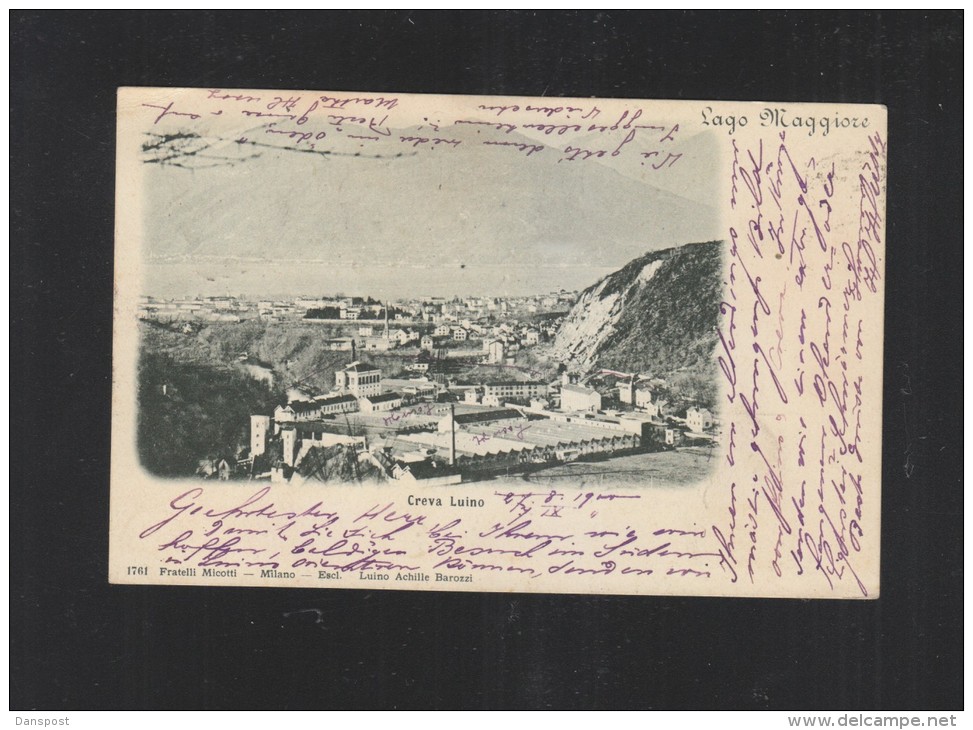 Cartolina Creva Luino 1900
