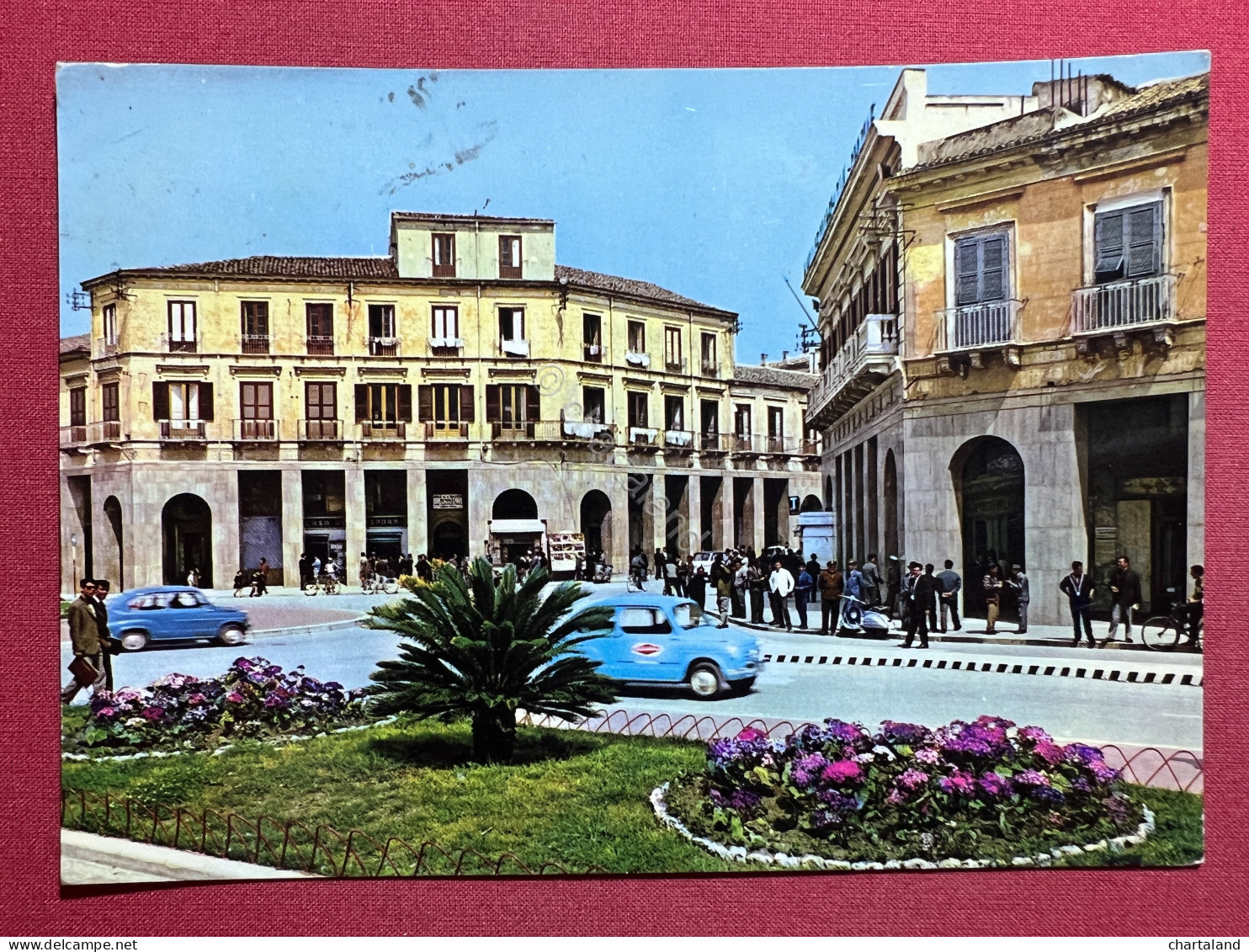 Cartolina - Crotone - Piazza Pitagora - 1964