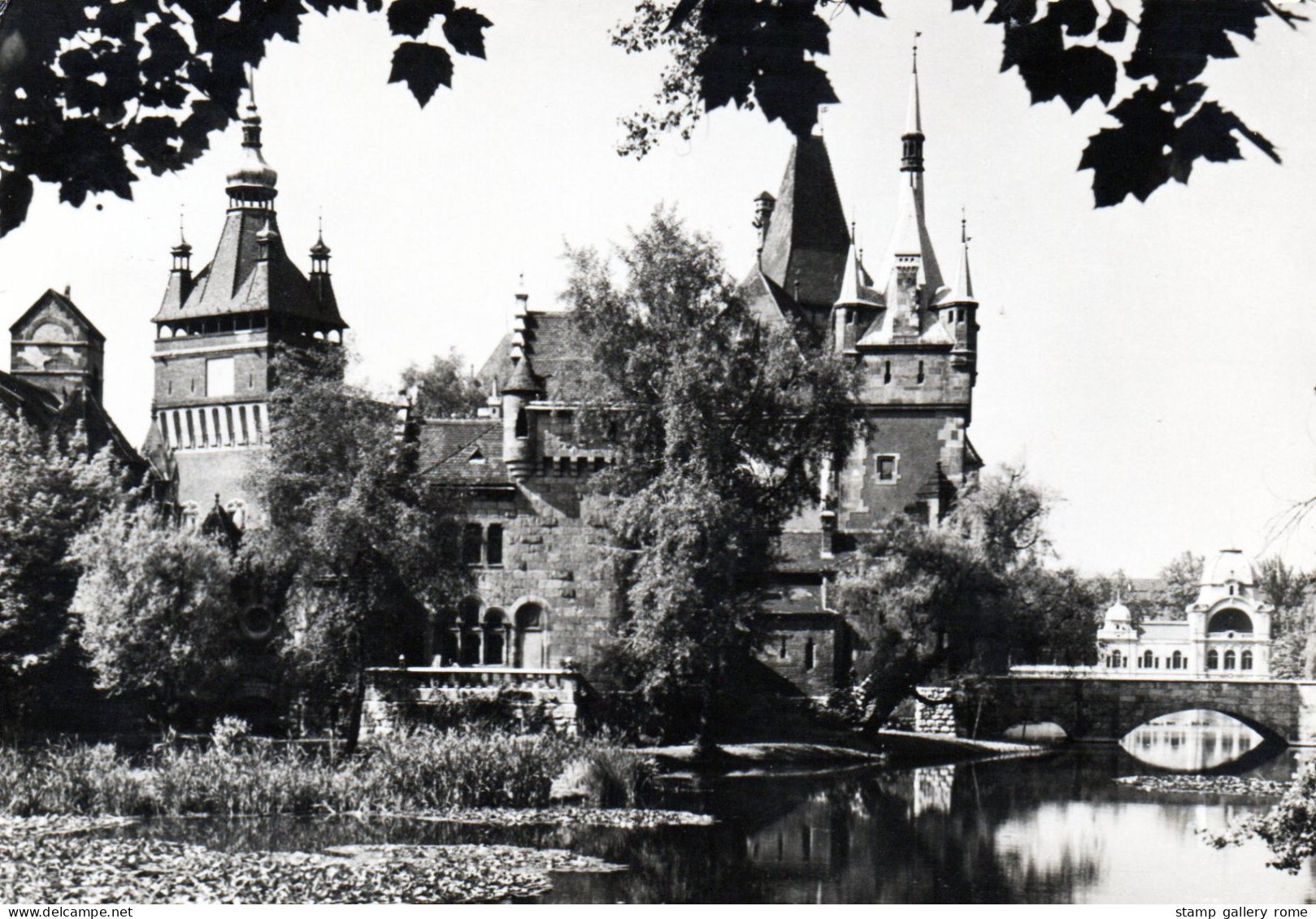 Cartolina d’epoca – Castello Vajdahunyad, Budapest – Stile eclettico – Ungheria