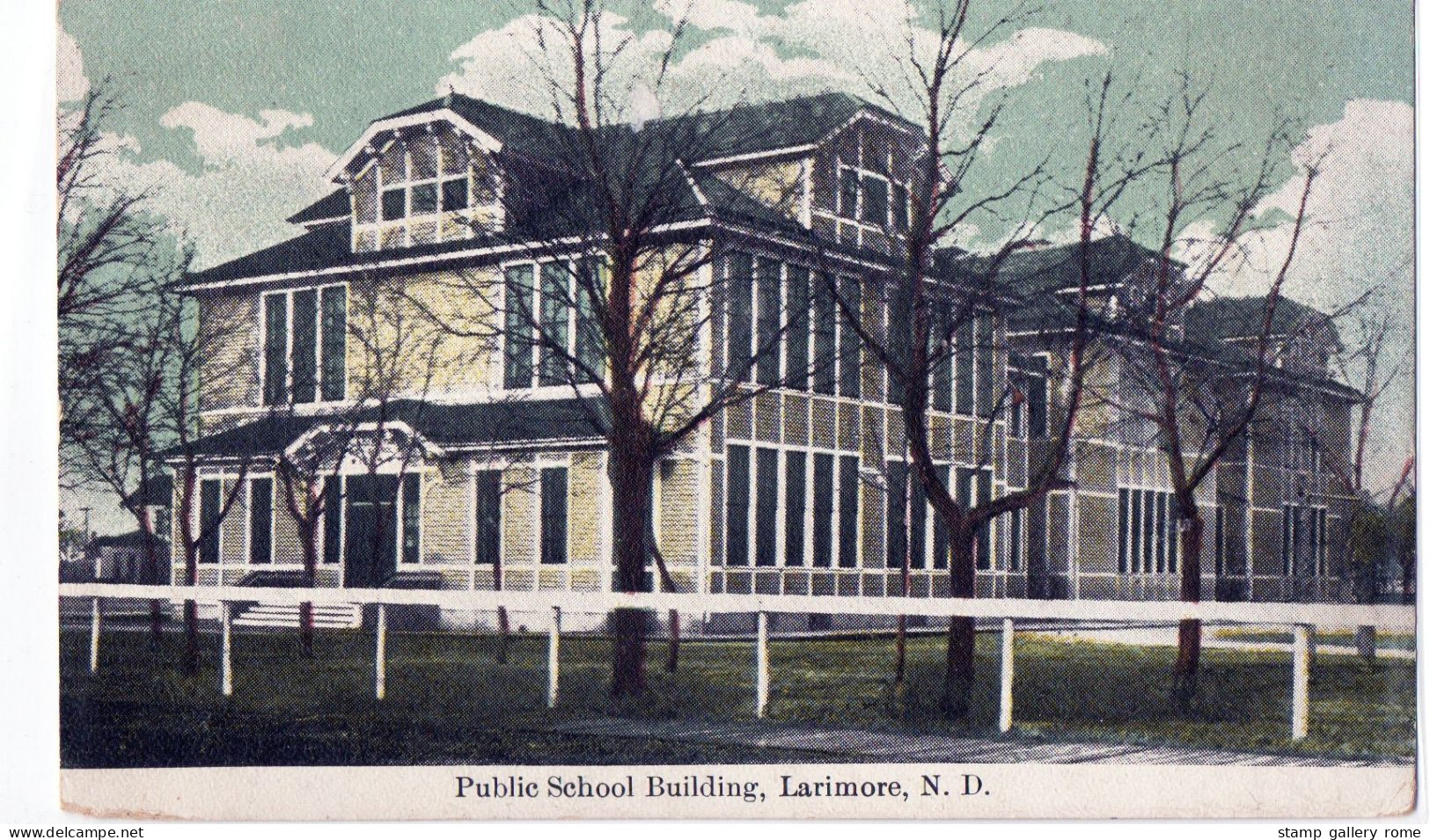Cartolina d’epoca Stati Uniti – North Dakota – Larimore Public School Building – Larimore, N. D.