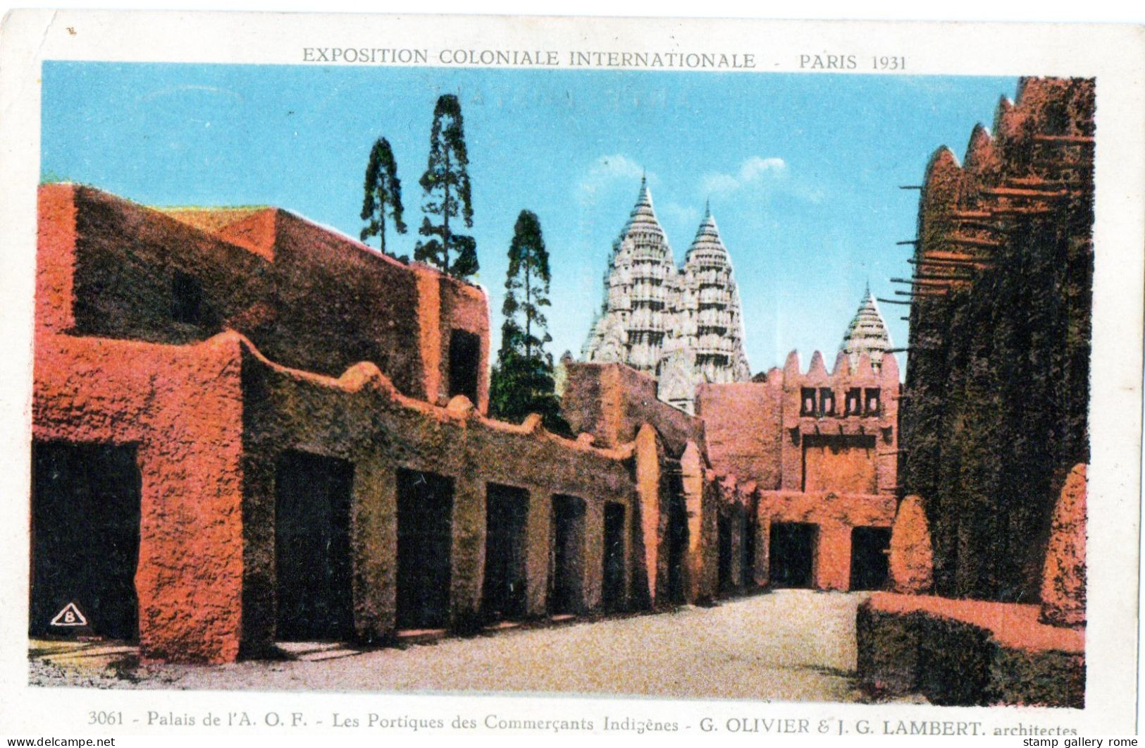 Cartolina Exposition Coloniale Internationale Paris 1931 – Palais de l’A.O.F. – Commerçants Indigènes