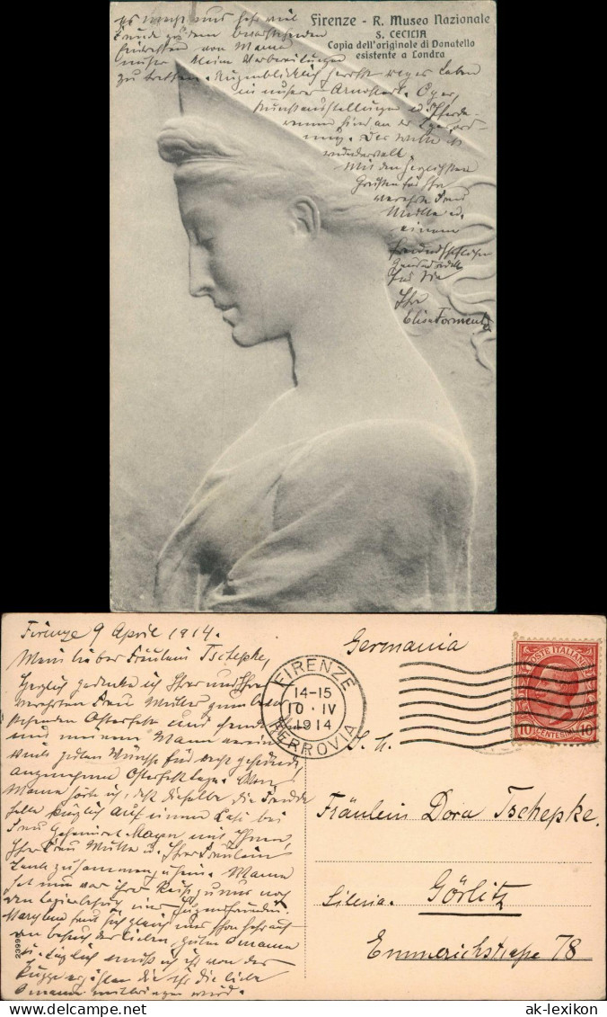 Cartolina Florenz Firenze R. Musea Nazionale S. Cecilia 1914