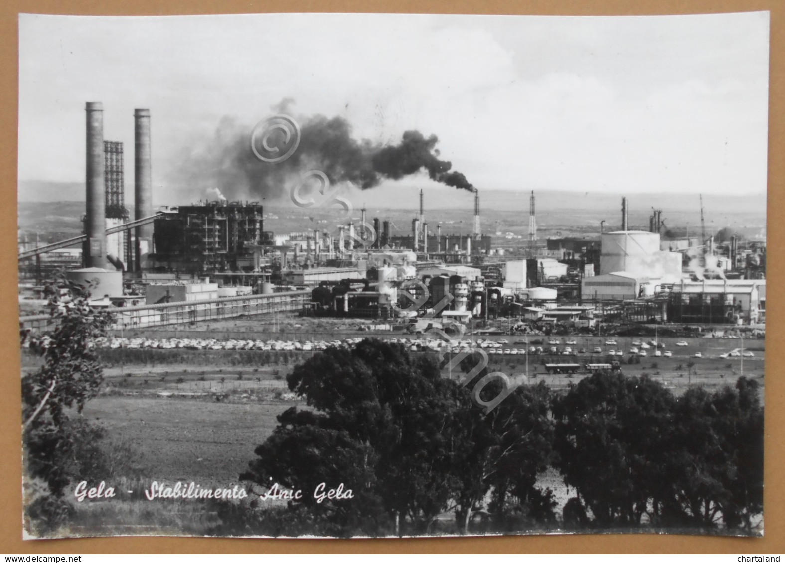 Cartolina Gela (Sicilia) - Stabilimento Anic Gela - 1960 ca.