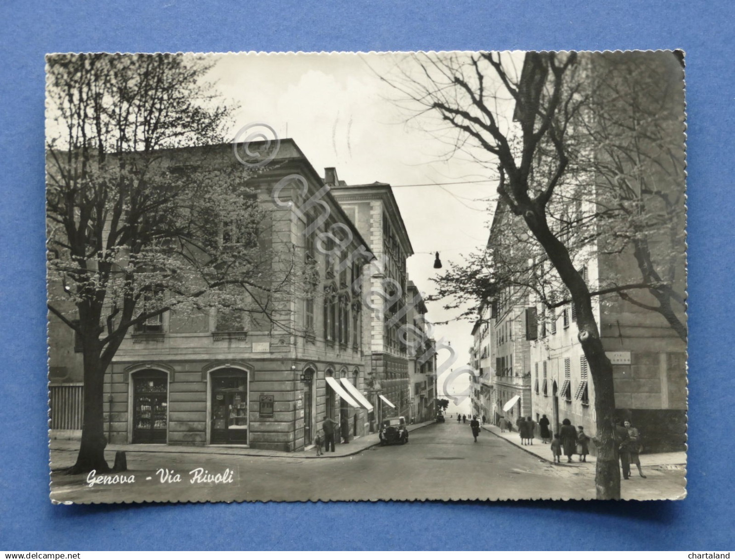 Cartolina Genova - Via Rivoli - Animata - 1957
