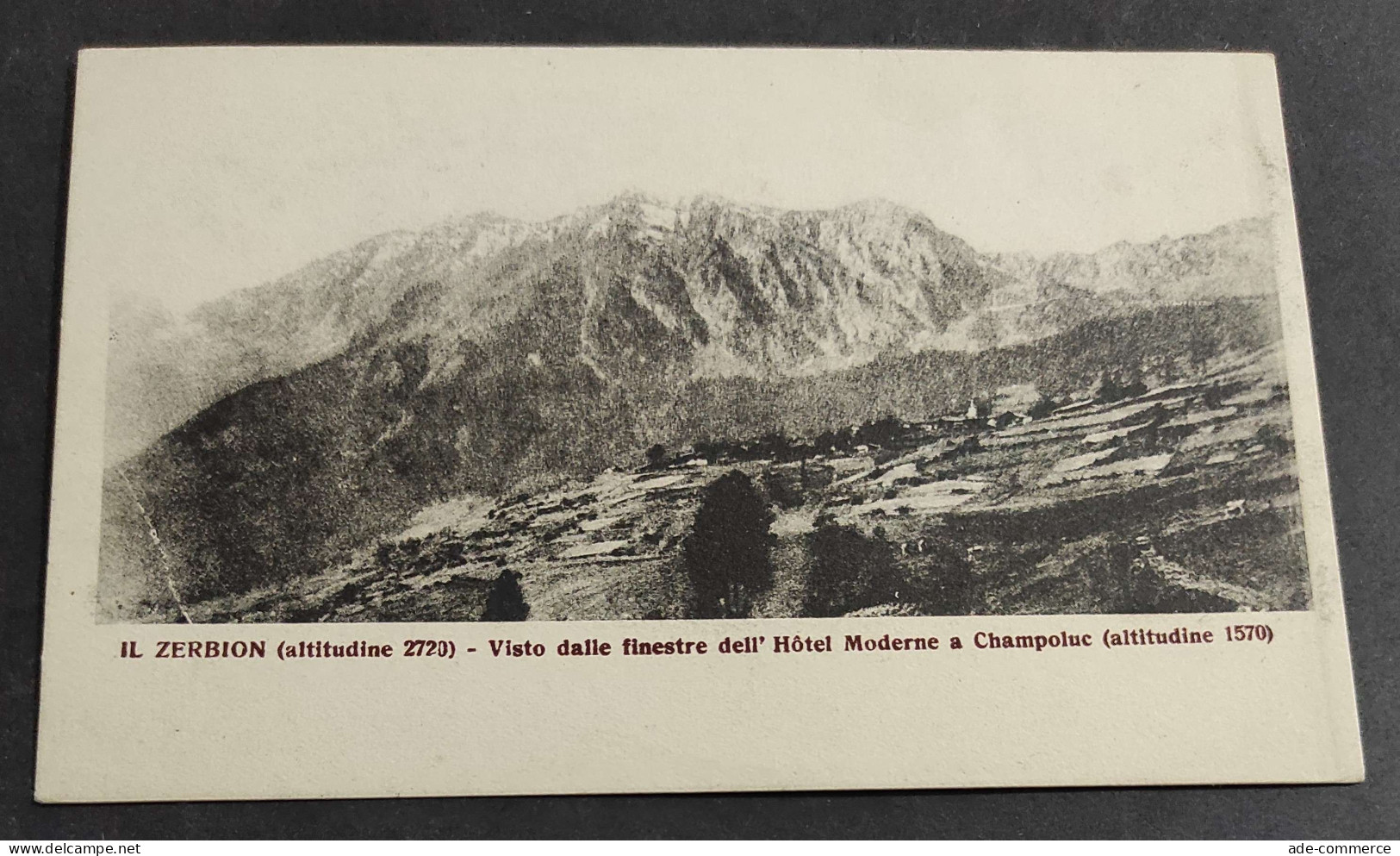 Cartolina Il Zerbion - Visto dalle Finestre dell'Hotel Moderne a Champoluc