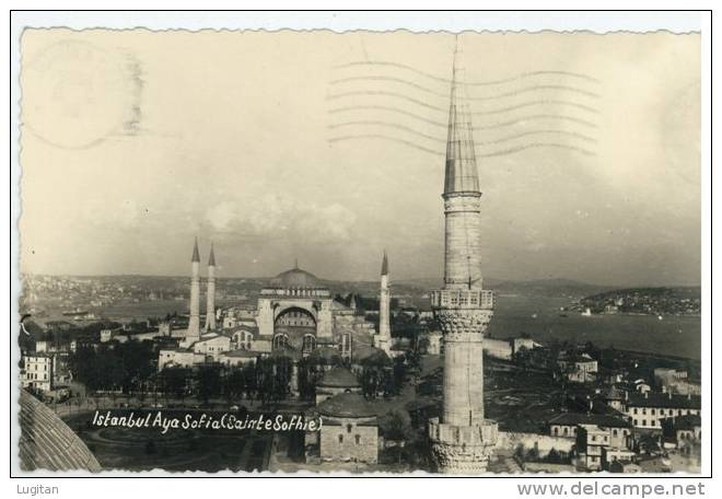 Cartolina - Istanbul Aya Sofia - Sainte Sofhie - anni '50 - Turchia - Panorama