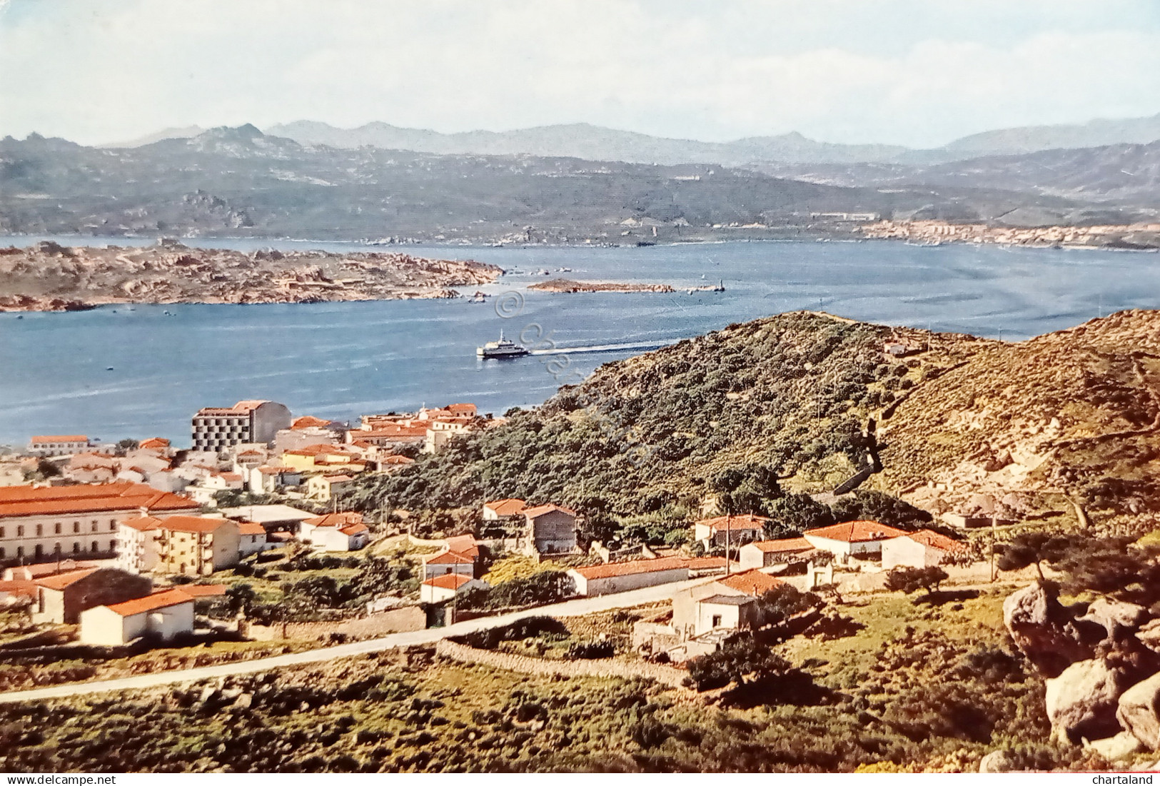 Cartolina - La Maddalena - Panorama con Palau - 1970 ca.