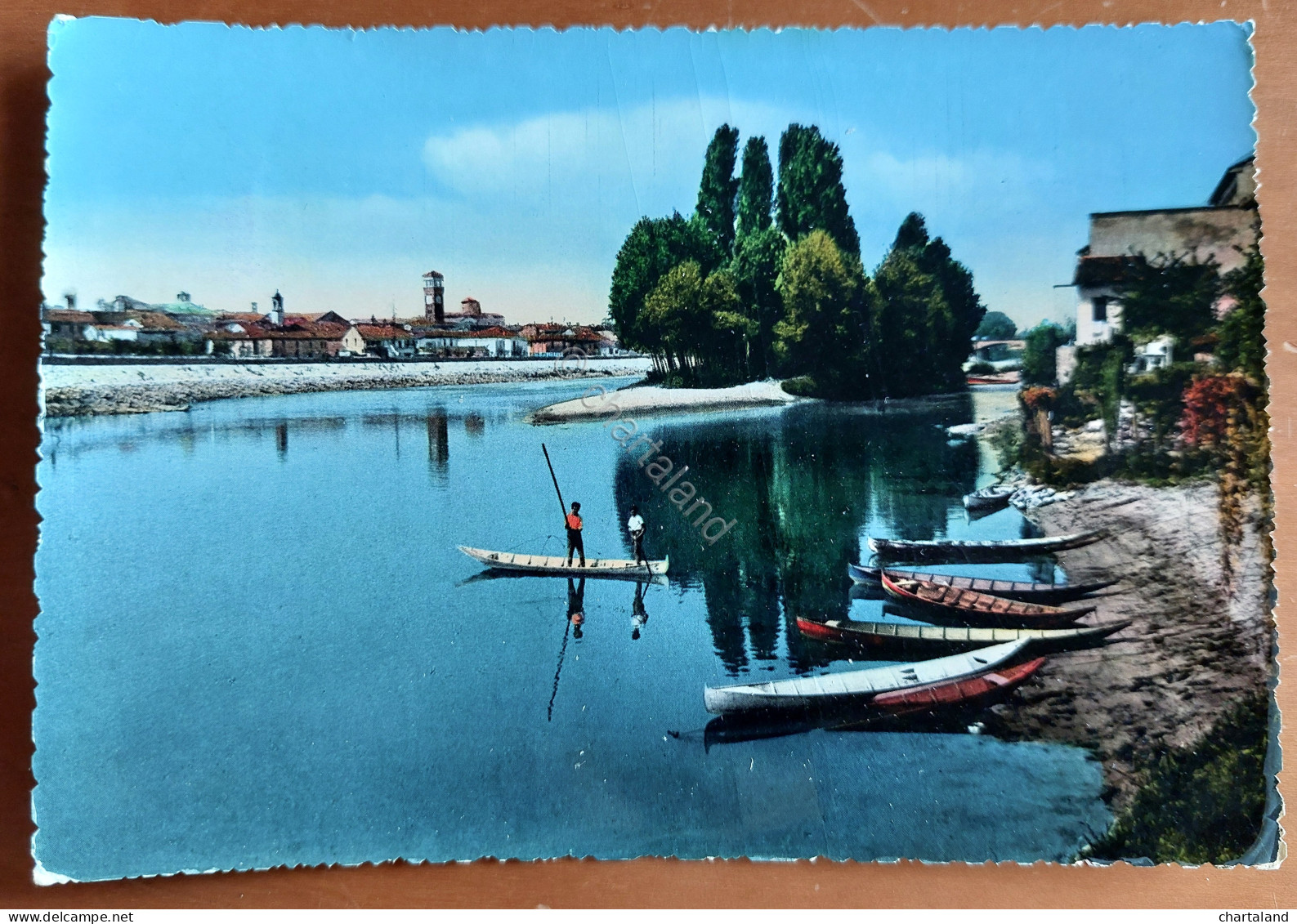 Cartolina Lodi - Fiume Adda - 1958