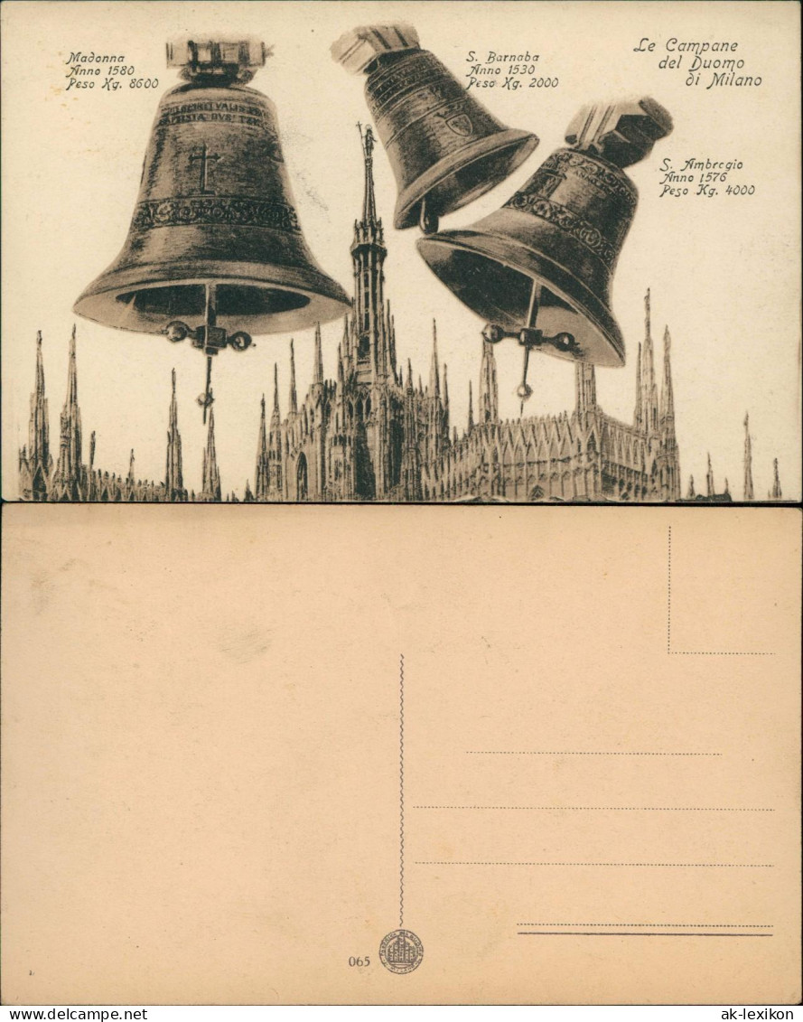 Cartolina Mailand Milano Le Campanedel Duomodi Milano Glocken 1917