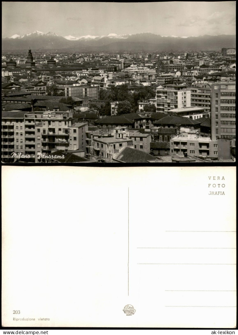 Cartolina Mailand Milano Panorana Neubauten 1962