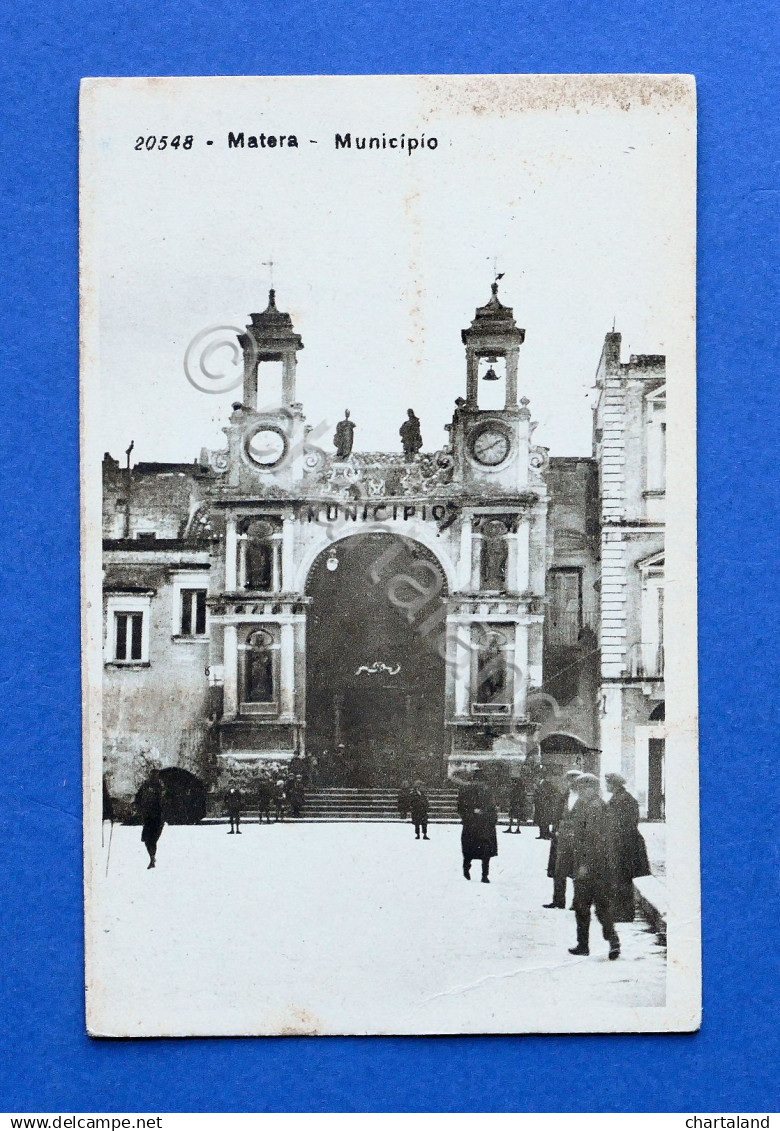Cartolina Matera - Municipio - 1910 ca.