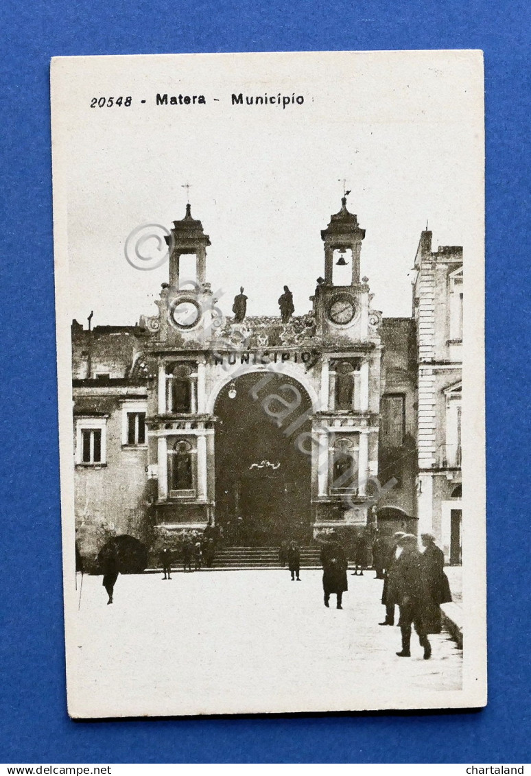 Cartolina Matera - Municipio  1910 ca.