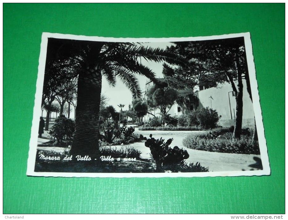 Cartolina Mazara del Vallo - Villa a mare 1950 ca