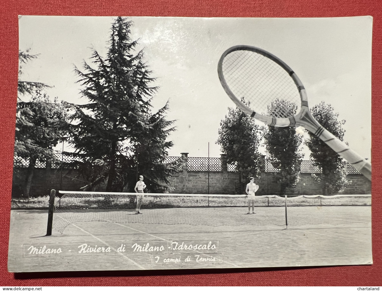Cartolina - Milano - Riviera di Milano - Idroscalo - I Campi di Tennis - 1957