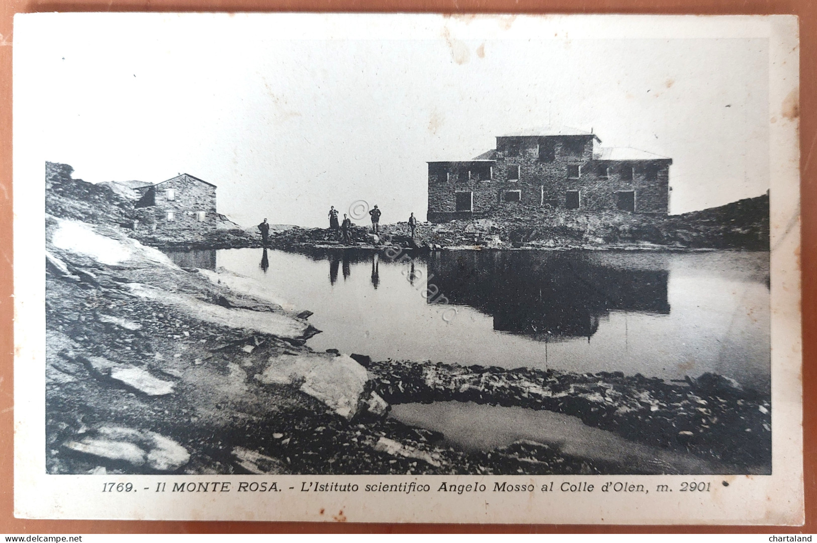 Cartolina Monte Rosa - Istituto scientifico Angelo Mosso al Colle d' Olen - 1939