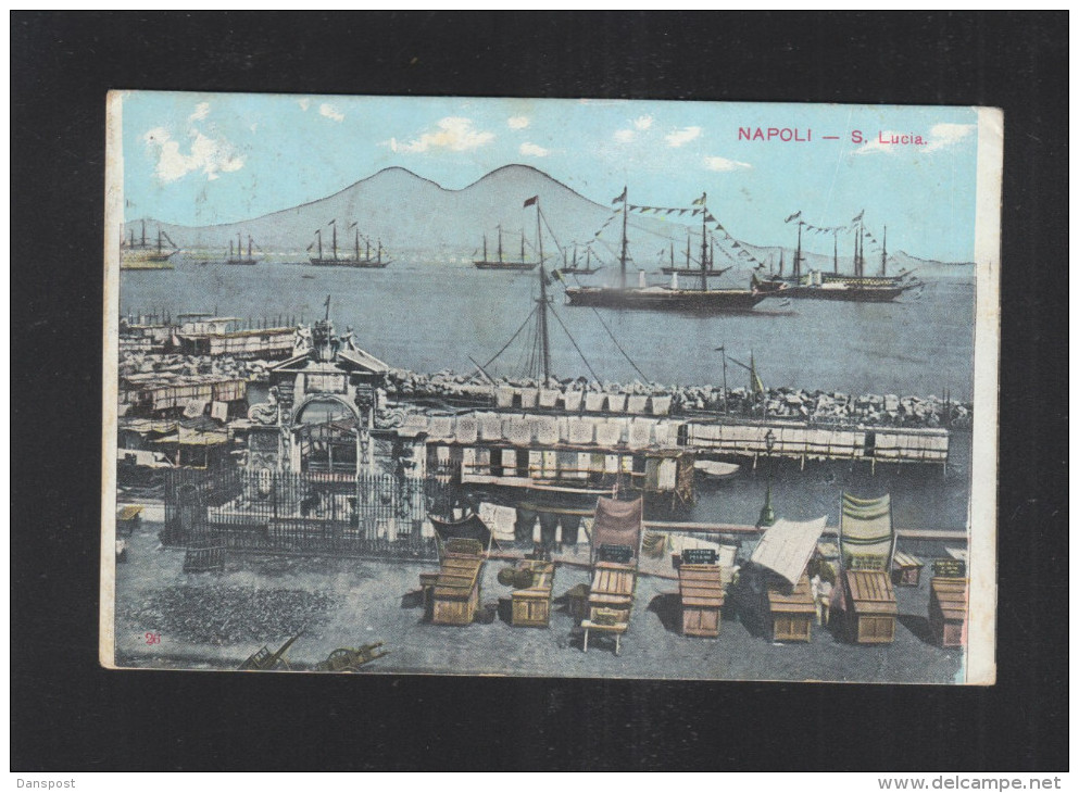 Cartolina Napoli Santa Lucia