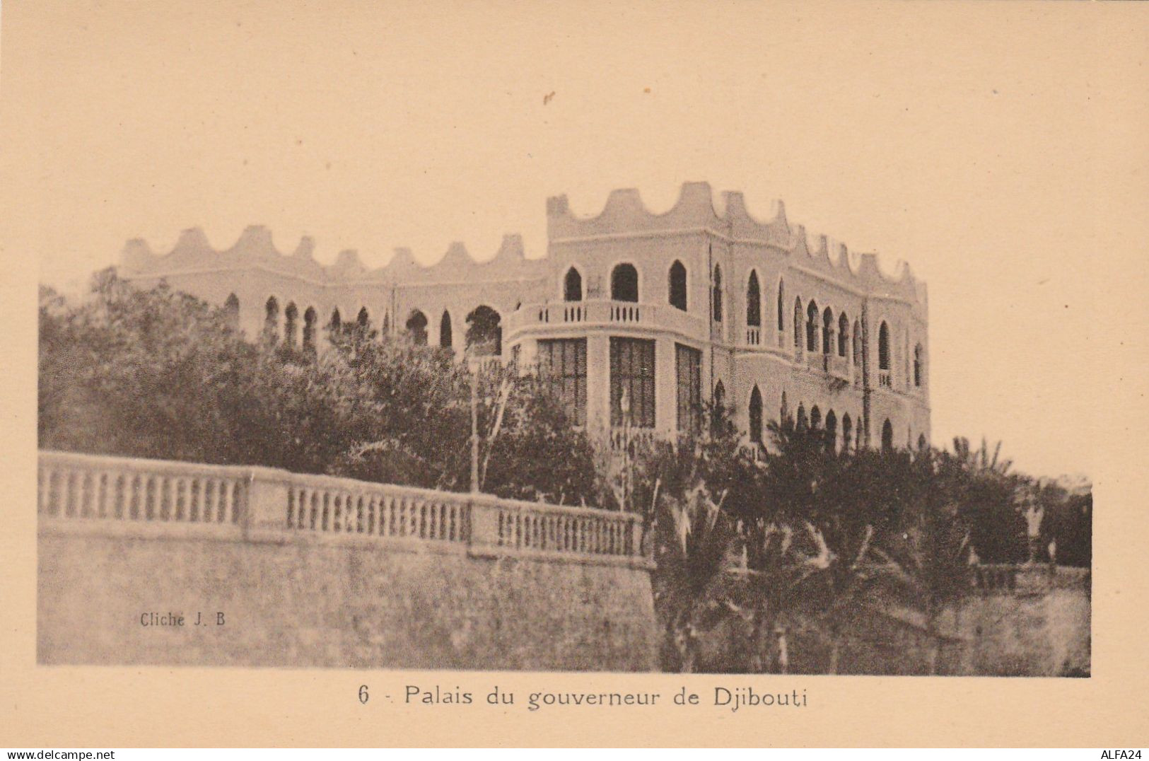 CARTOLINA NON VIAGGIATA PRIMI 900 PALAIS DE GOUVERNEUR DE DJIBOUTI-OCCUPAZIONE FRANCESE (CT256
