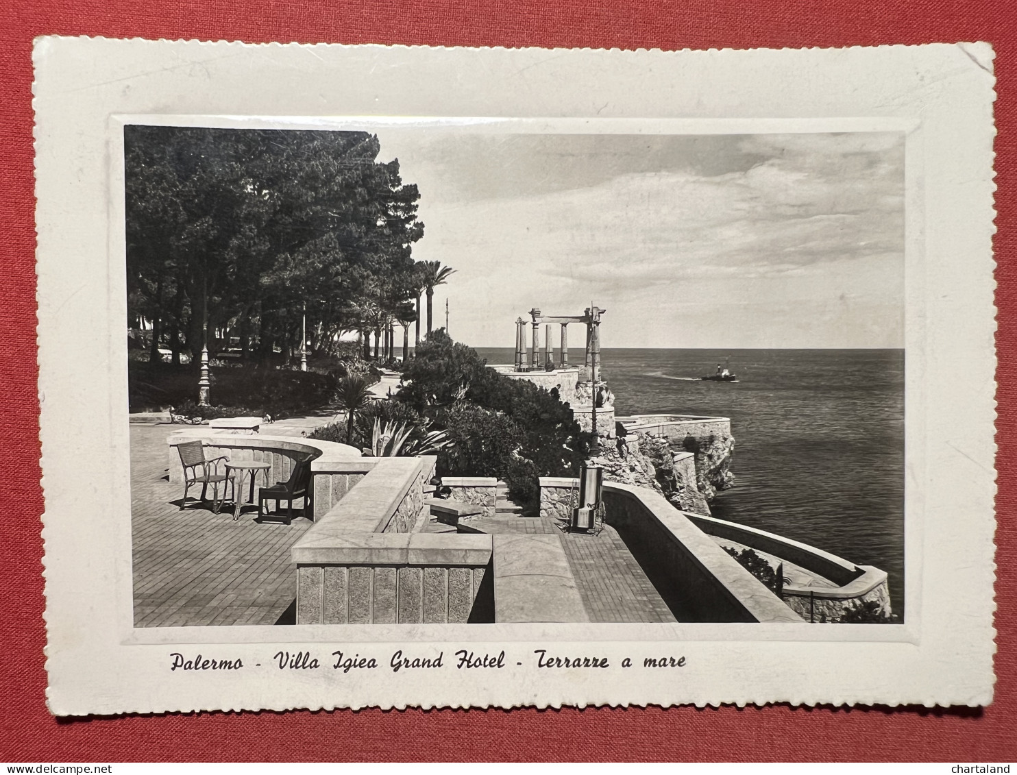 Cartolina - Palermo - Villa Igiea Grand Hotel - Terrazze a Mare - 1950