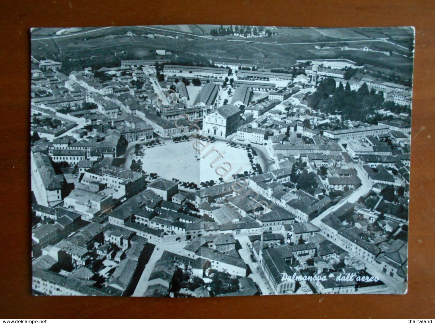 Cartolina Palmanova (Friuli Venezia Giulia) dall'aereo - 1966