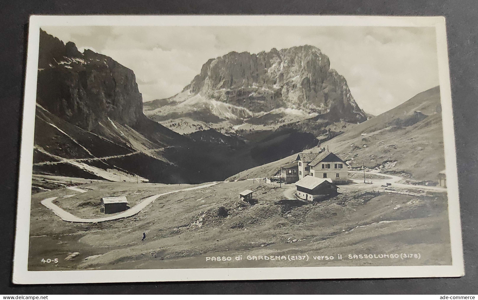 Cartolina Passo di Gardena Verso il Sassolungo - Vari Timbri