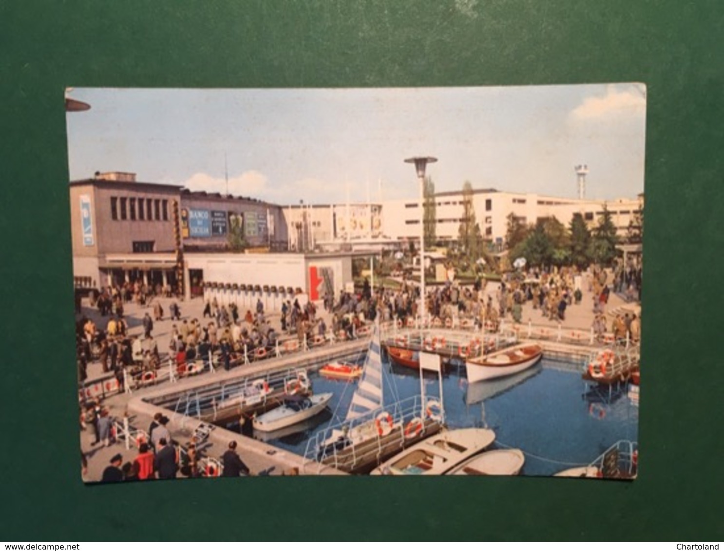 Cartolina Piazzale Milano e Uno Scorcio Della Darsena per le Mostre - 1957