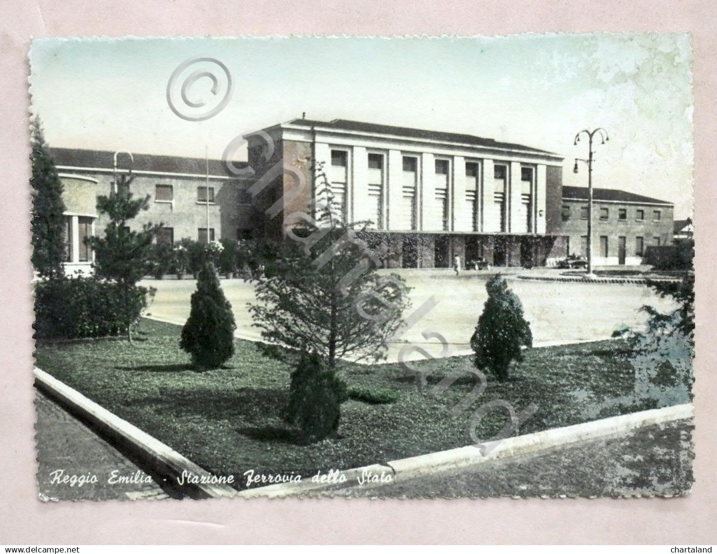 Cartolina Reggio Emilia - Stazione Ferrovia dell Stato - 1953