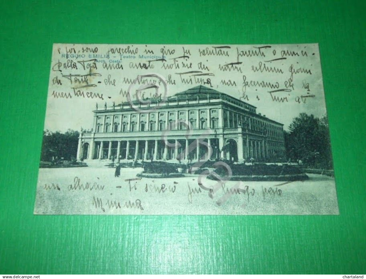 Cartolina Reggio Emilia - Teatro Municipale 1930