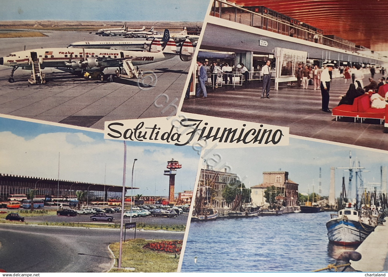 Cartolina - Saluti da Fiumicino - 1960
