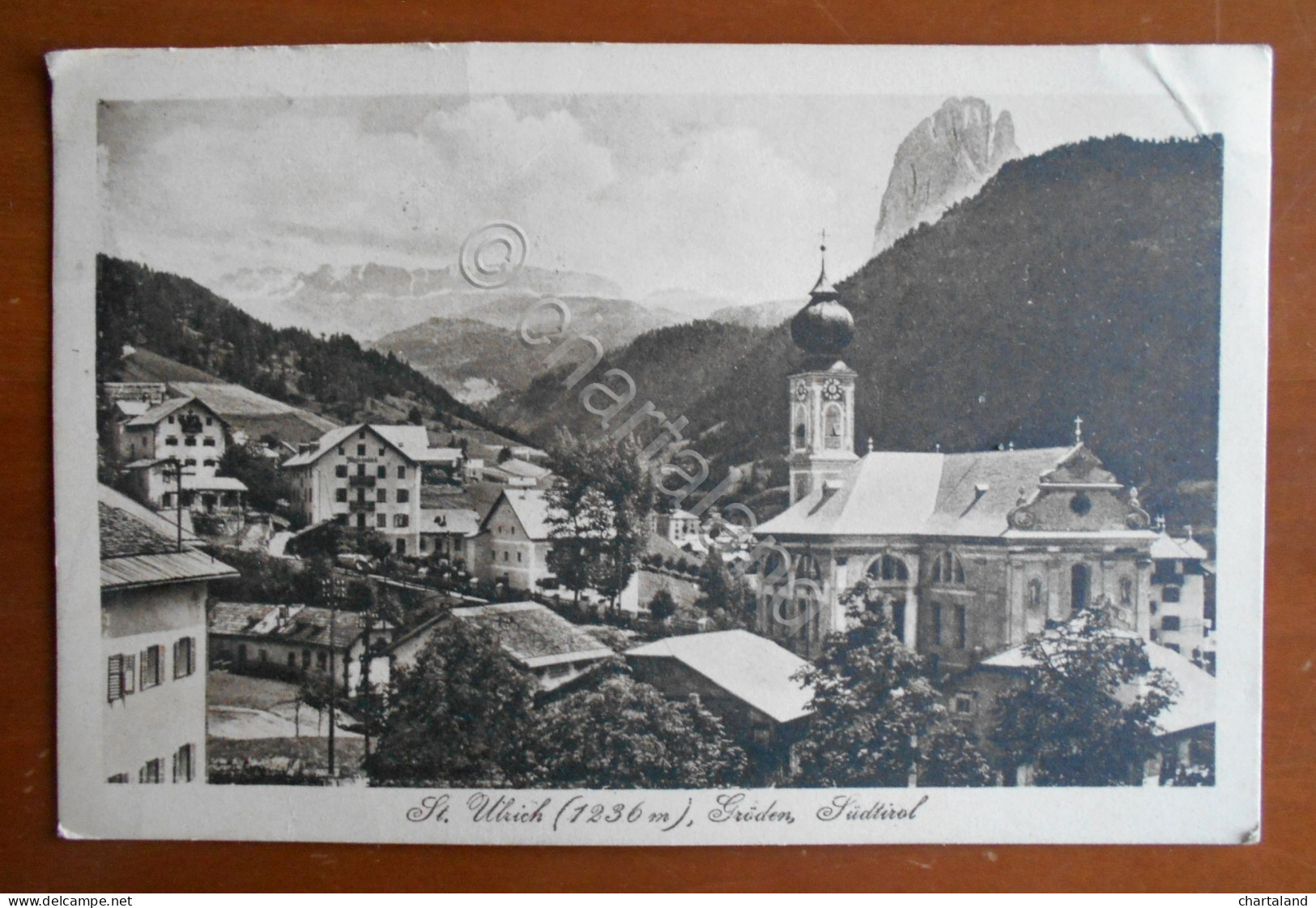 Cartolina St. Ulrich (1236 m.) , Groden, Sudtirol - 1922