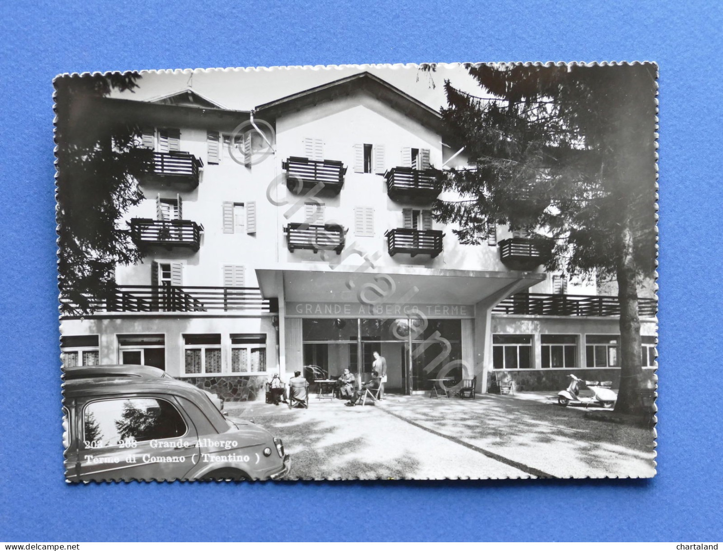 Cartolina Terme di Comano - Grande Albergo - 1955 ca.
