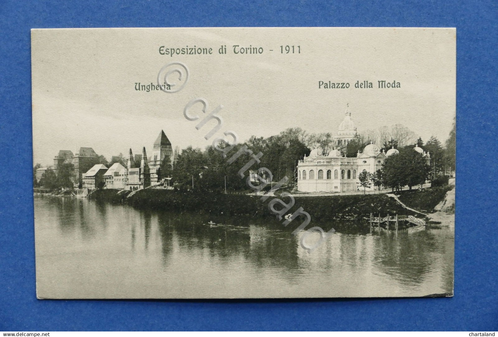 Cartolina Torino - Esposizione 1911 - Padiglione Ungheria e Palazzo della Moda