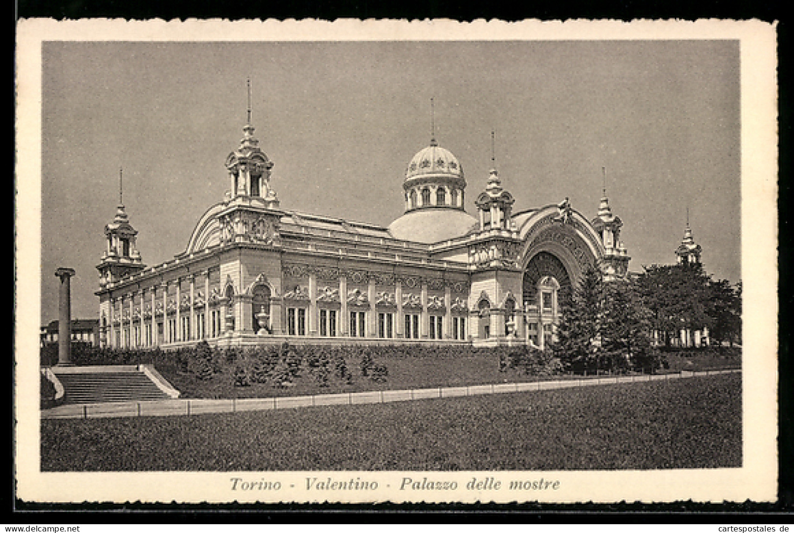 Cartolina Torino, Valentino, Palazzo delle mostre