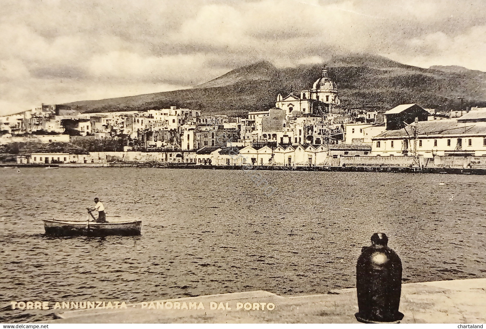 Cartolina - Torre Annunziata - Panorama dal Porto - 1953