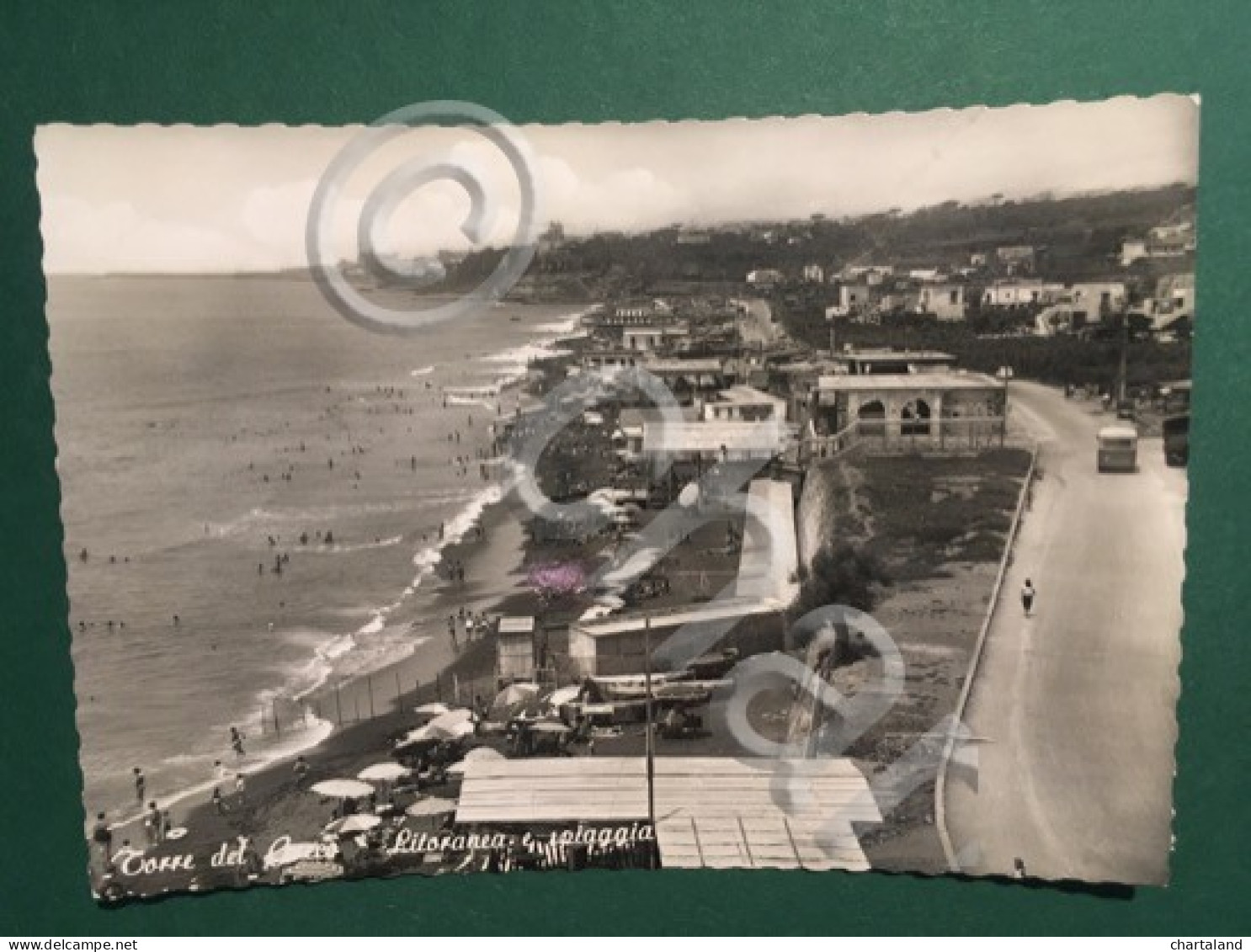 Cartolina Torre Del Greco - Litoranea E Spiaggia - 1960