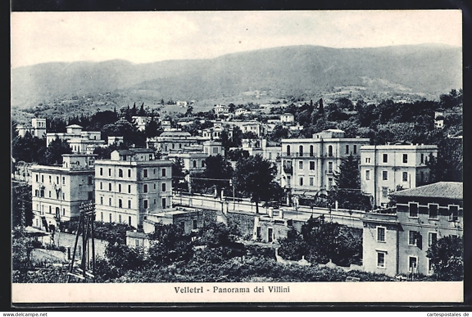 Cartolina Velletri, Panorama dei Villini