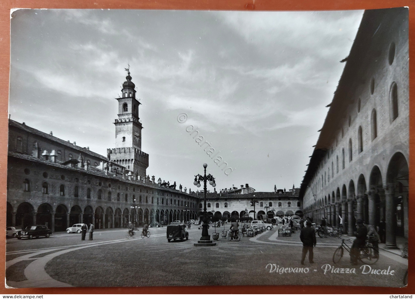 Cartolina Vigevano - Piazza Ducale - 1954
