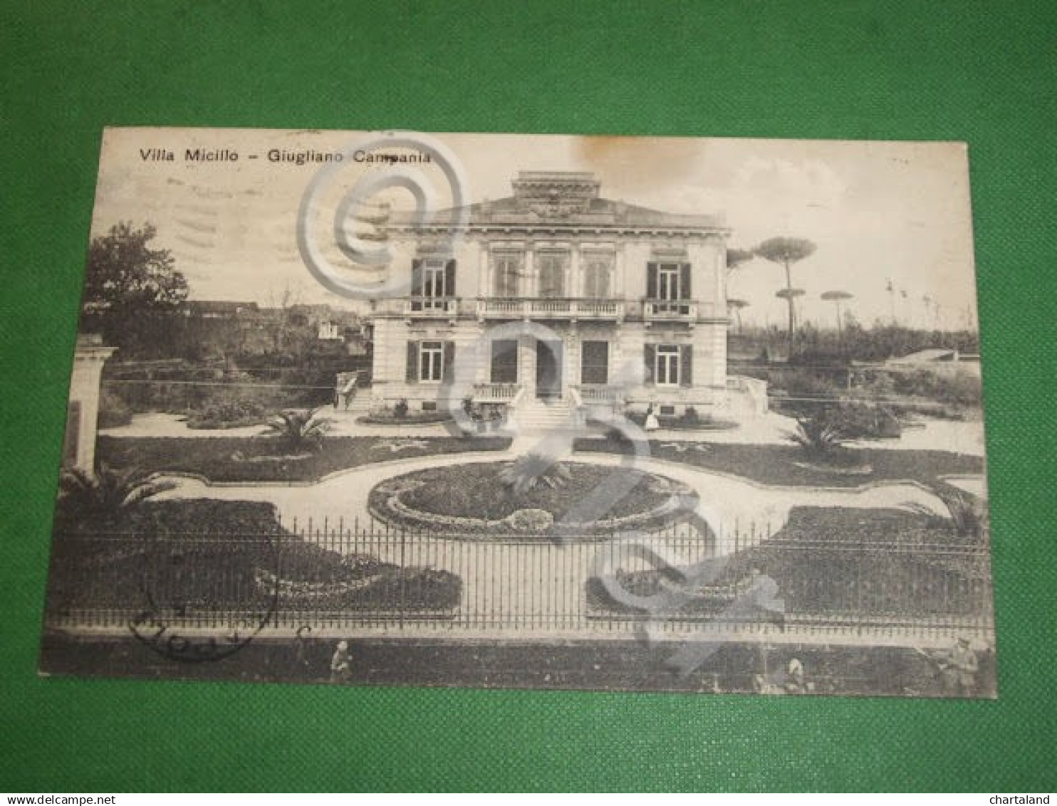 Cartolina Villa Micillo - Giugliano Campania 1949