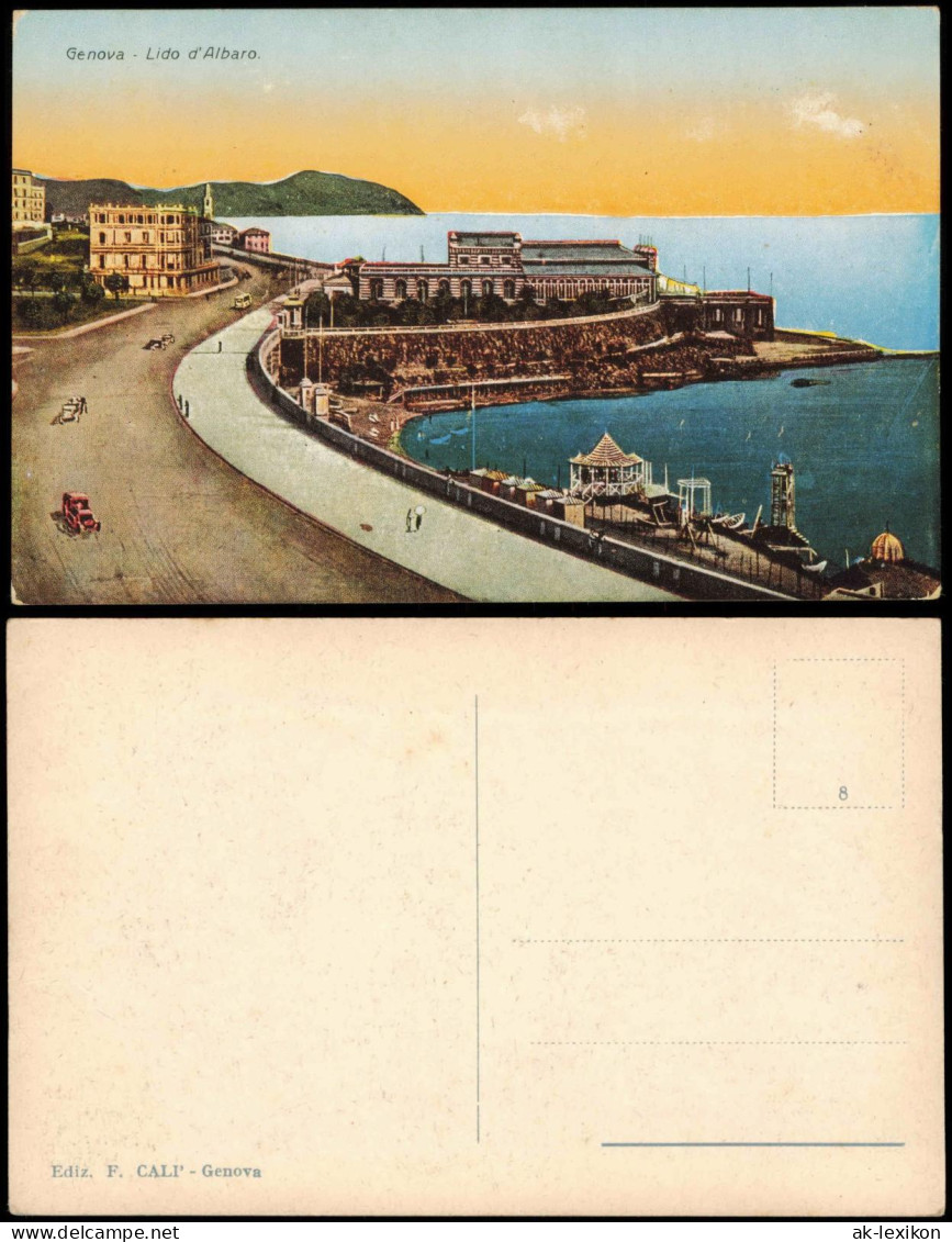 Cartoline Genua Genova (Zena) Stadtteilansicht Genova Lido d'Albaro 1910
