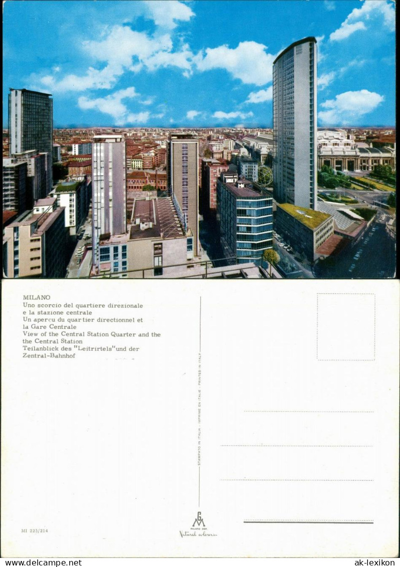 Cartoline Mailand Milano Zentralbahnhof - Hochhäuser 1978
