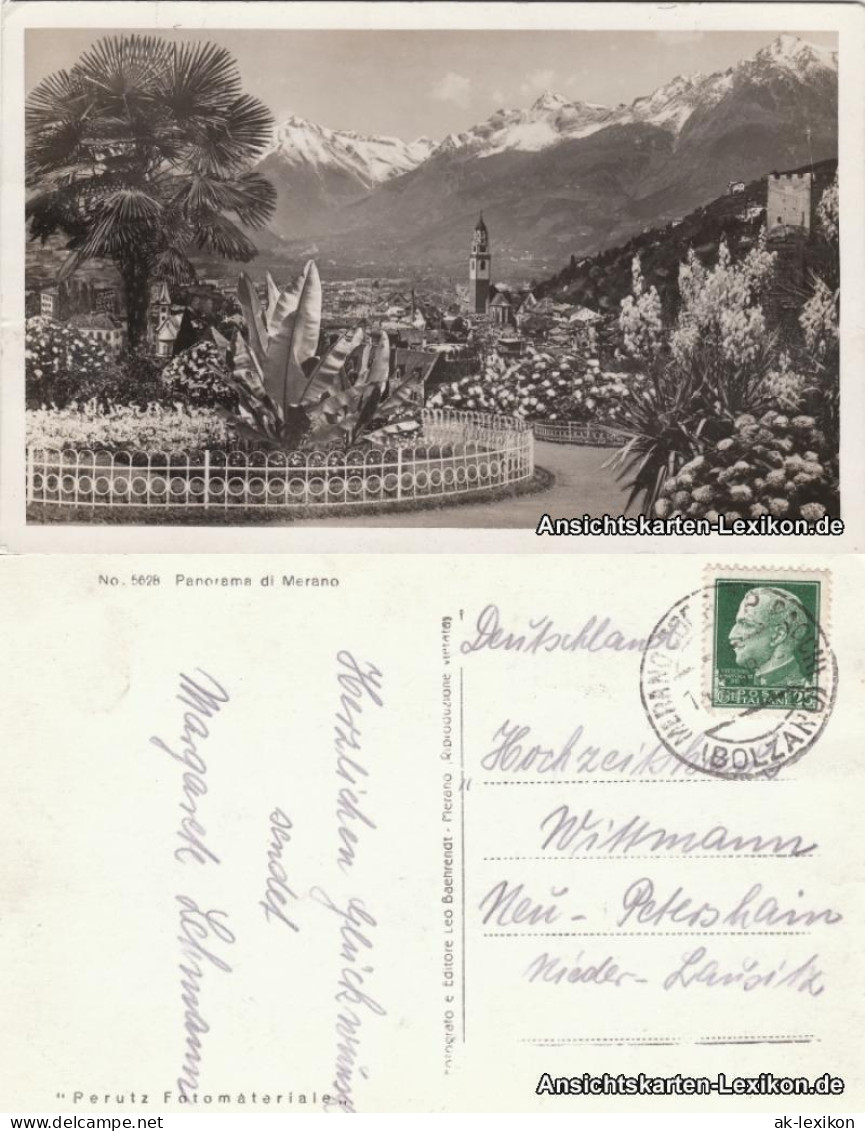Cartoline Meran Merano Panorama di Merano g1940